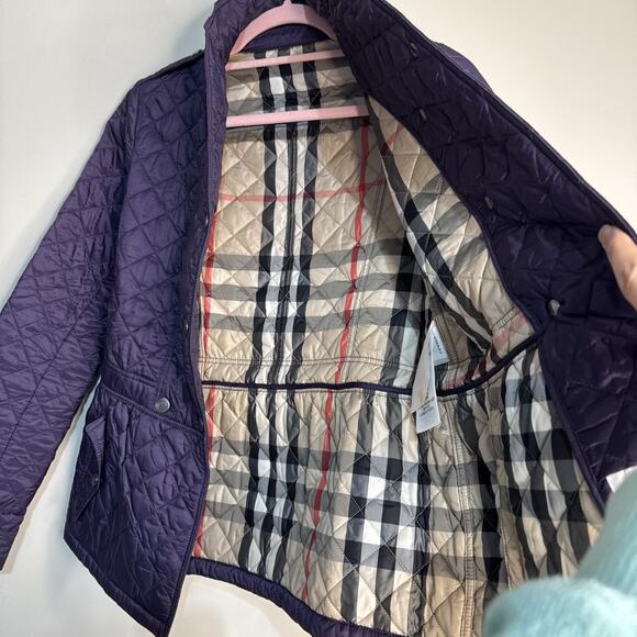 Burberry Quilted Jacket Purple/ Violet Kids Girl Size 14Y - Picture 13 of 15